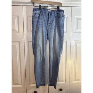 Jelly Jeans Mid Rise DenimSize 13 Skinny Light Wash Cropped Raw Hem Boutique
